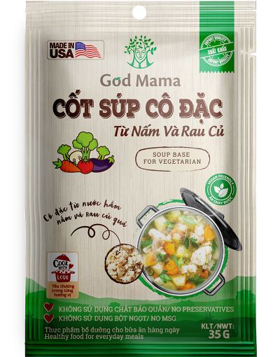CỐT SÚP CÔ ĐẶC - TỪ NẤM VÀ RAU CỦ - 35gr