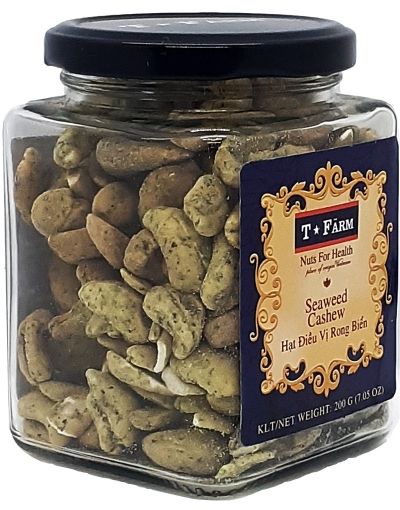 HẠT ĐIỀU RANG VỊ RONG BIỂN T-FARM - KEO THỦY TINH 200GR