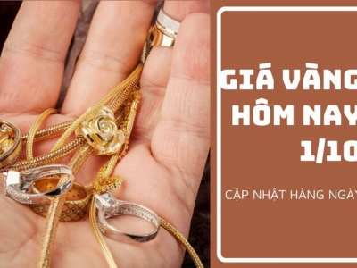 Giá vàng hôm 01/10: Điều chỉnh trái chiều 200.000 đồng/lượng vào sáng cuối tuần